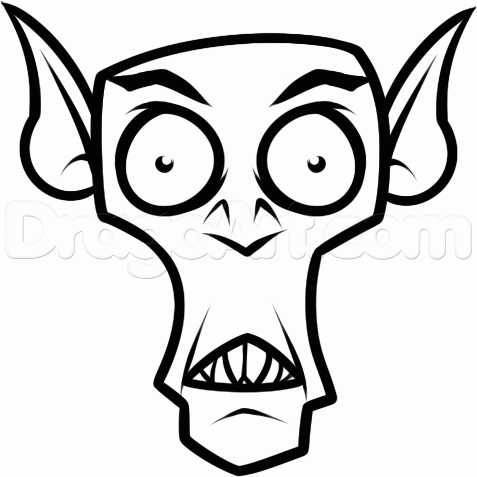 477x477 Easy Halloween Drawings Scary Cartoon Halloween Drawings Fun For - Cartoon Sketch Drawing