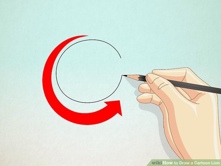 728x546 How To Draw A Cartoon Lion 13 Steps (With Pictures) - Cartoon Sketch Drawing