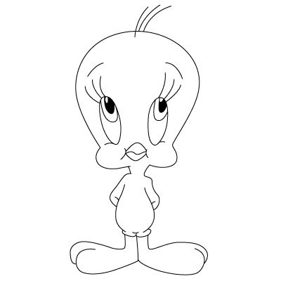 400x400 Pin By Christine Higgins On Tweety Bird Drawings - Cartoon Sketch Drawing