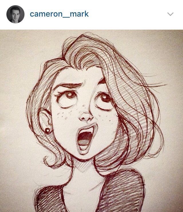 640x742 Expression Drawing Art And Sketches Drawings, Art - Cartoon Sketch Girl