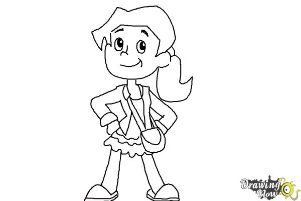 600x400 How To Draw A Cartoon Girl - Cartoon Sketch Girl