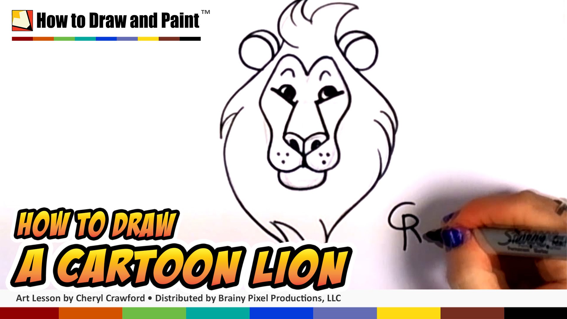 1920x1080 How To Draw A Cartoon Lion Step By Step - Cartoon Sketch Of A Lion