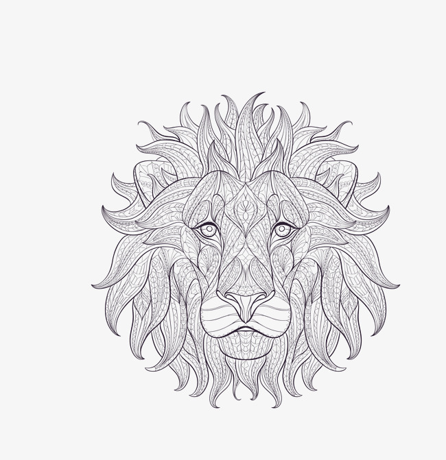 650x671 Vector Gray Cartoon Sketch Lion King Head, Cartoon Vector, Sketch - Cartoon Sketch Of A Lion
