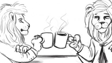 390x219 Lion Cartoon Tagged Cartoons - Cartoon Sketch Of A Lion