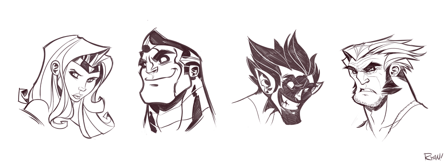 1500x549 X Men Sketches By Frogbillgo - Cartoon Sketch Of A Man