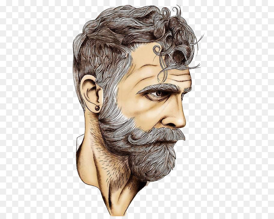 900x720 Beard Drawing Art Sketch - Cartoon Sketch Of A Man