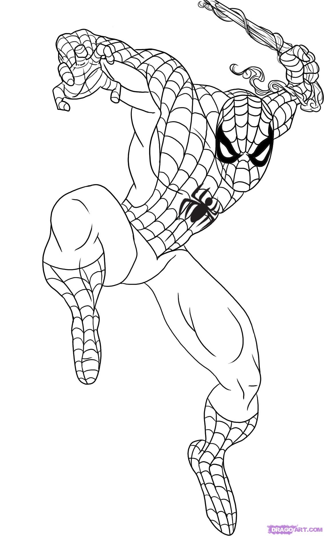 1133x1872 Spiderman Cartoon Sketch 6. How To Draw Spider Man From Spider Man - Cartoon Sketch Of Spider Man