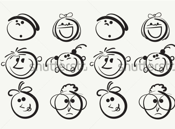 600x444 Cartoon Sketches, Cartoon Face Sketches Free Amp Premium Templates - Cartoon Sketch People