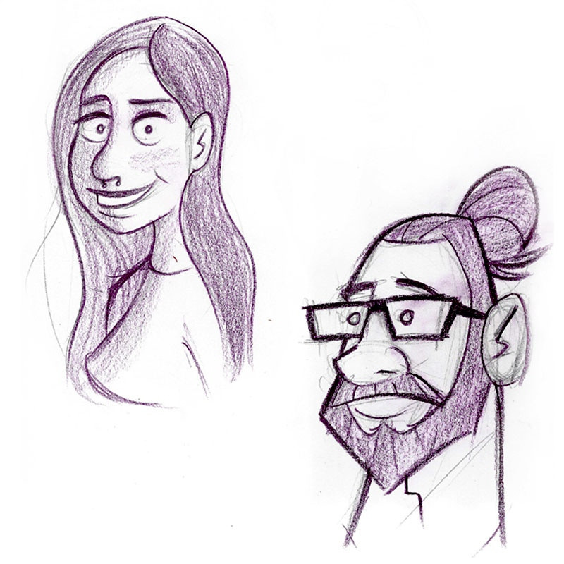 800x800 People Sketching Iamodoodles - Cartoon Sketch People