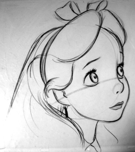 442x499 Alice, Cartoon, Cute, Disney, Face, Manga - Cartoon Sketch Photo