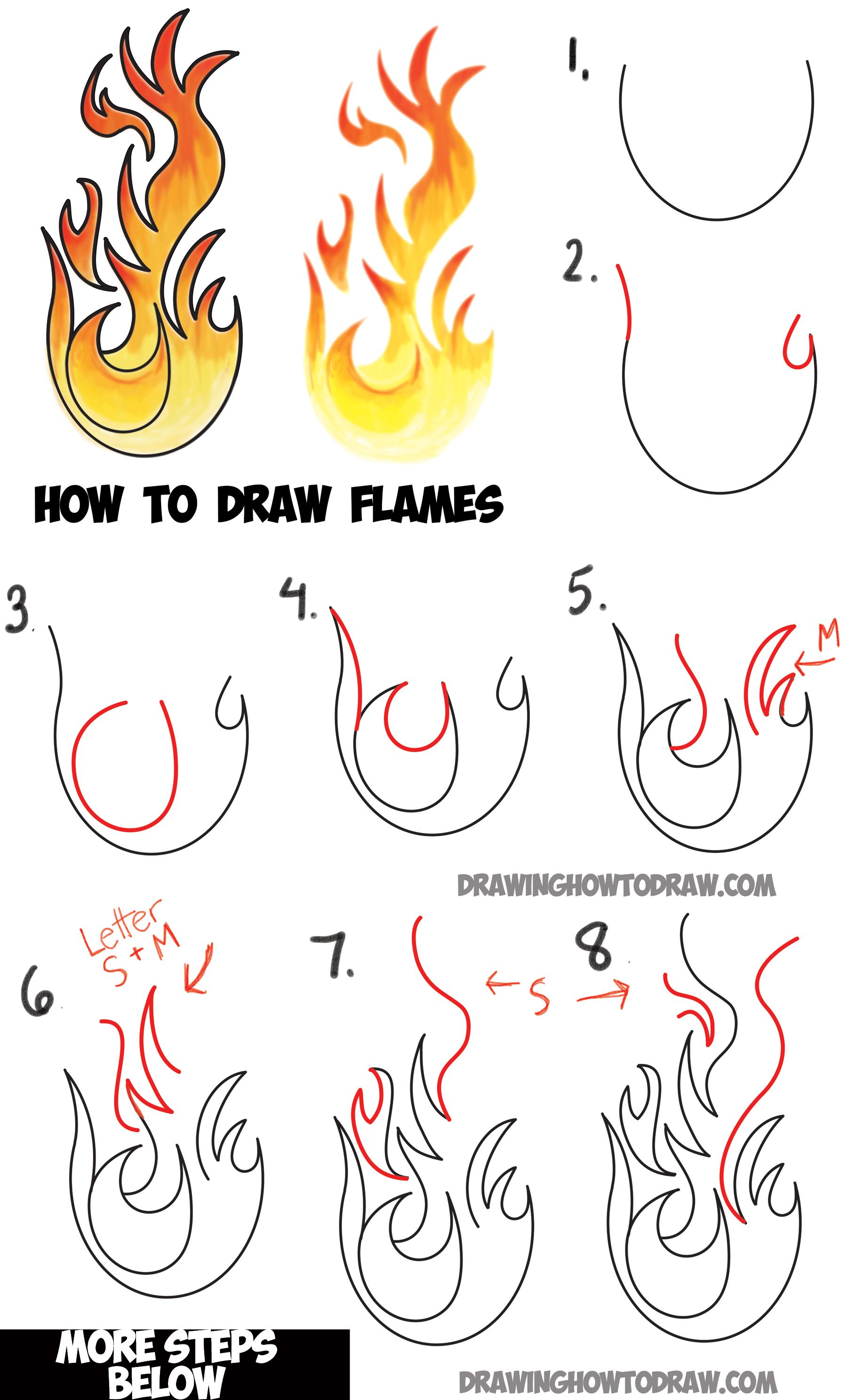 1800x2973 How To Draw Flames And Drawing Cartoon Fire Drawing Tutorial How - Cartoon Sketch Tutorial