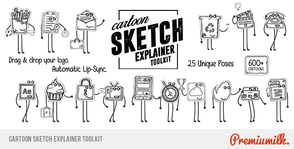 590x300 Cartoon Sketch Explainer Toolkit By Premiumilk Videohive - Cartoon Sketch Your Photo