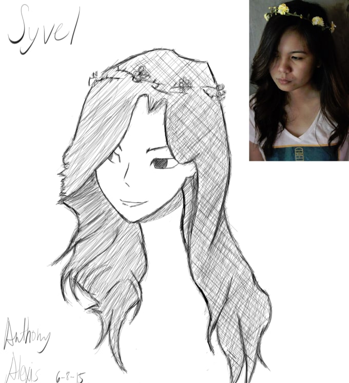 680x745 Hand Draw Your Profile Picture Into An Anime Or Cartoon Sketch By - Cartoon Sketch Your Photo