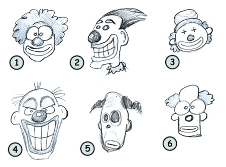 450x334 How To Draw Cartoon Clowns - Cartoon Sketch Your Photo