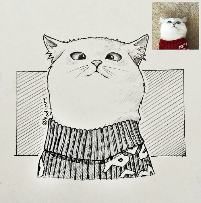 700x705 Indonesian Artist Sketches Real People As Cartoons And The Results - Cartoon Sketches