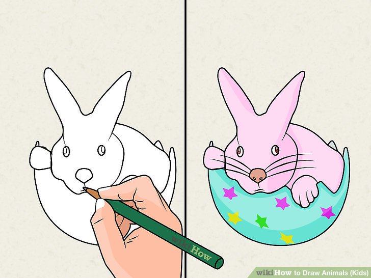 728x546 How To Draw Animals (Kids) 10 Steps (With Pictures) - Cartoon Sketches For Kids