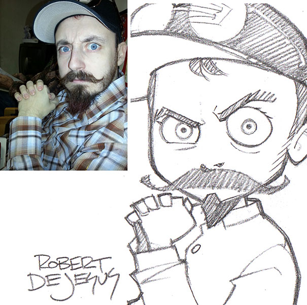 605x602 This Artist Turns Strangers Into Anime Characters Bored Panda - Cartoon Sketches Of People