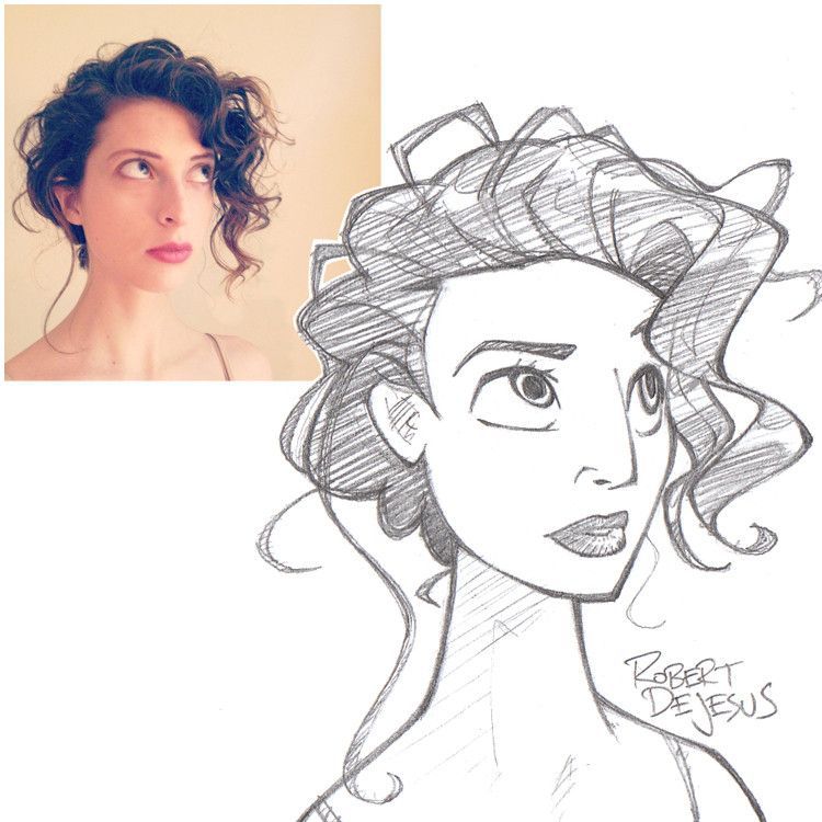 750x750 Anime Characters From Real People By Robert De Jesus Animation - Cartoon Sketches Of People