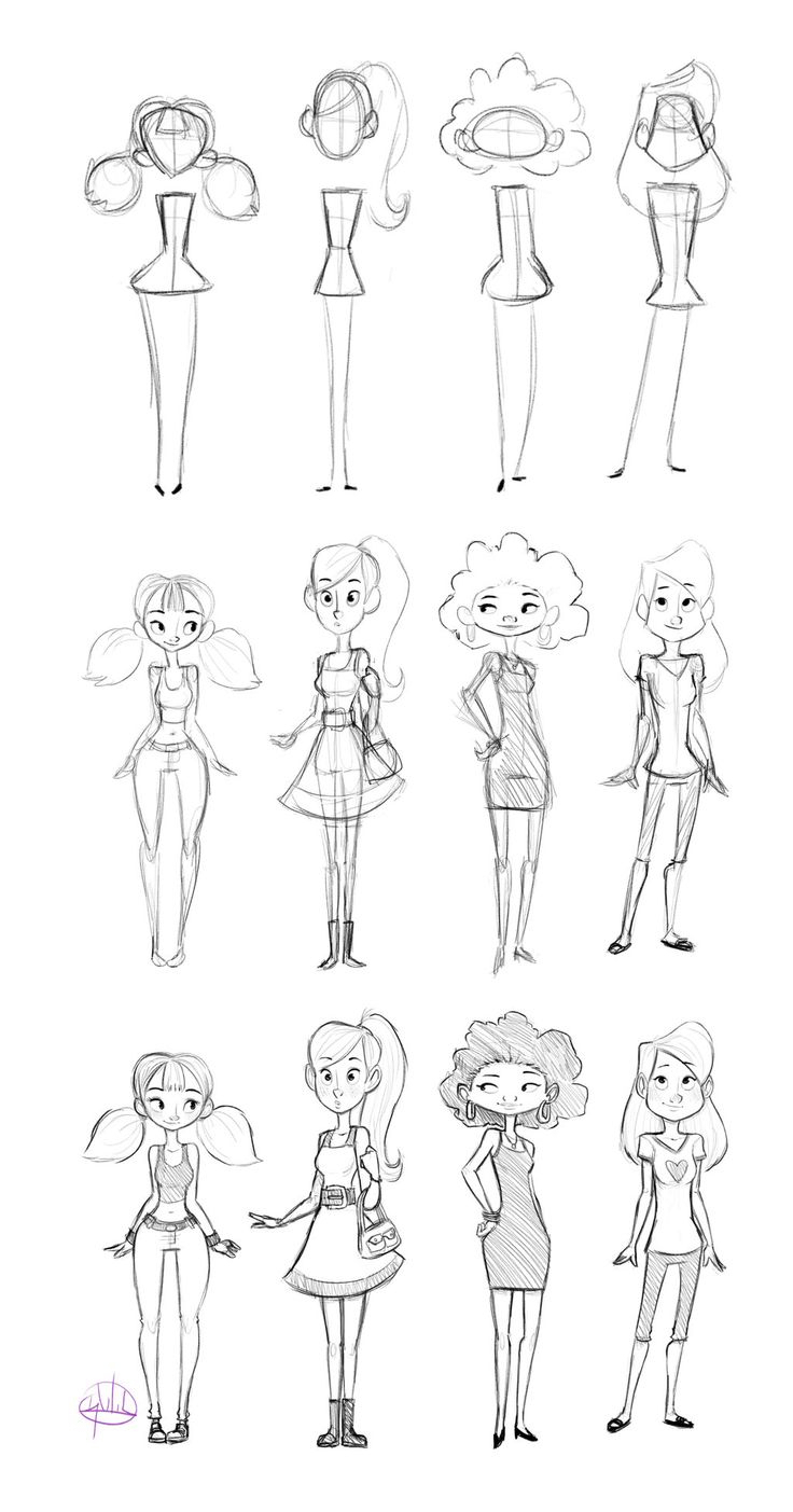 736x1403 Beginners Cartoons For Drawing Drawing People For Beginners Best - Cartoon Sketches Of People