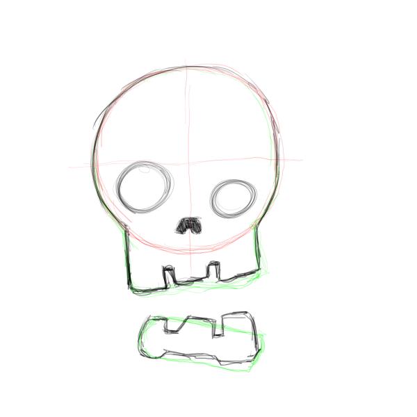 600x600 Cartoon Skulls - Cartoon Skull Sketch