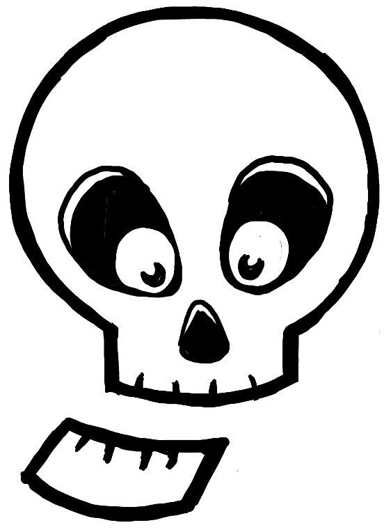 552x764 How To Draw Silly Cartoon Skulls For Halloween Easy Tutorial For - Cartoon Skull Sketch