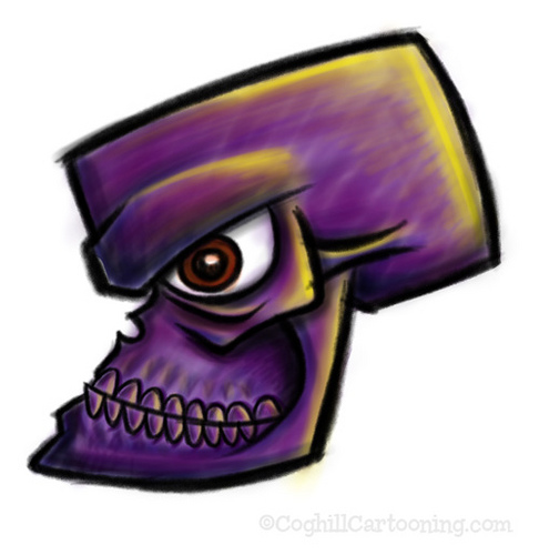 486x500 Monster Monday Cartoon Skull Sketch A Cartoon Skull - Cartoon Skull Sketch