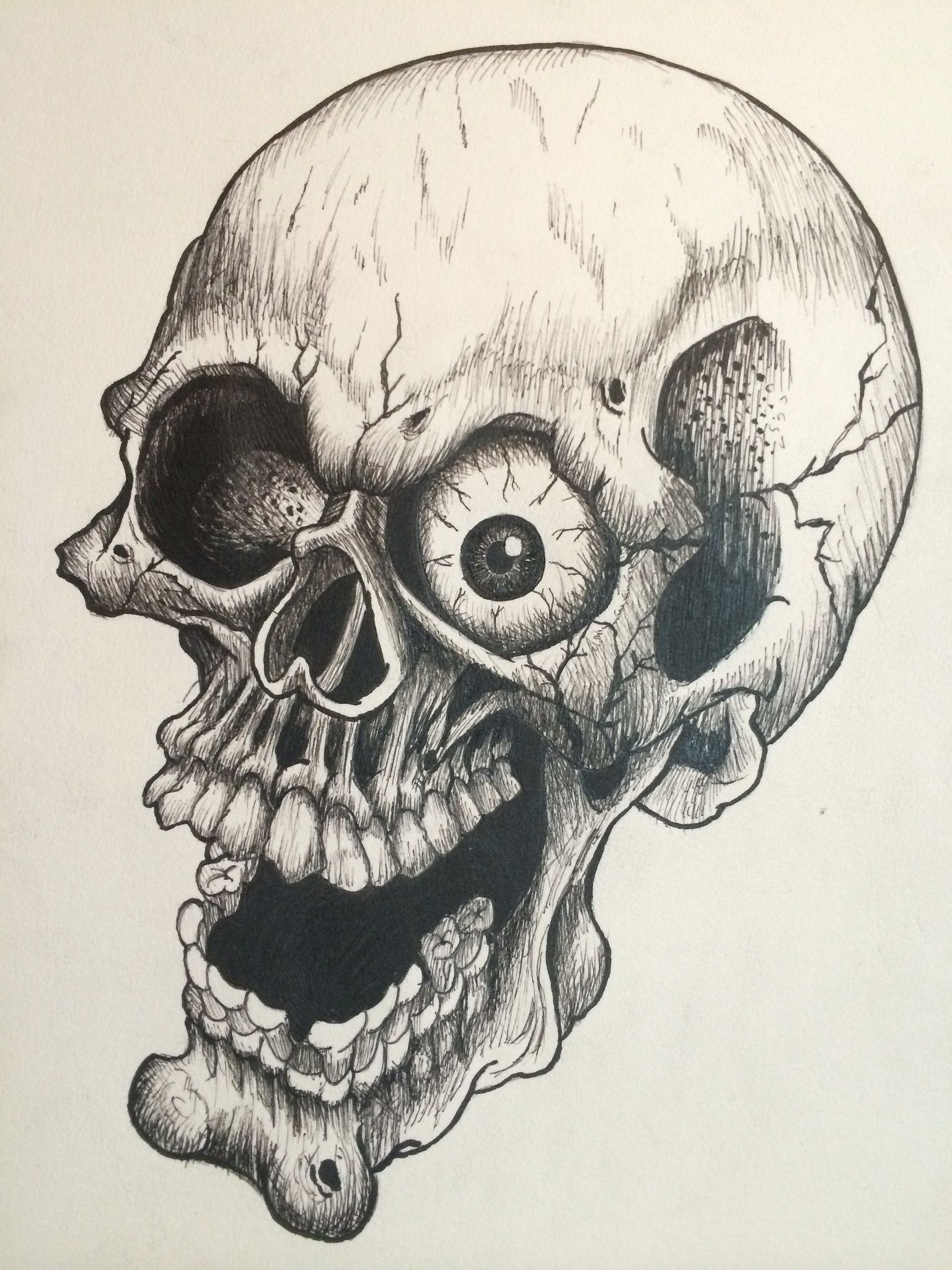 Collection Of Cartoon Skull Drawing High Quality, Free - Cartoon Skull Sket...