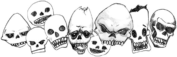 568x184 Cartoon Drawing Of A Skull - Cartoon Skull Sketch