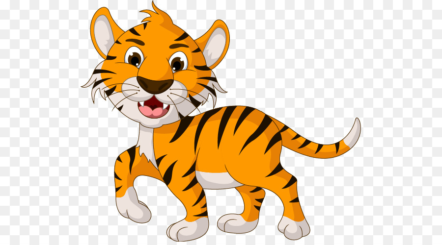 900x500 Tiger Cartoon Drawing Illustration - Cartoon Tiger Sketch