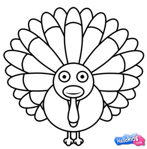 300x305 How To Draw How To Draw A Thanksgiving Turkey - Cartoon Turkey Sketch
