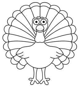 260x283 Cartoon Turkey Step By Step Drawing Lesson - Cartoon Turkey Sketch