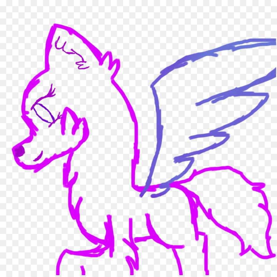 900x900 Clip Art Illustration Line Art Cartoon Design - Cartoon Wolf Sketch