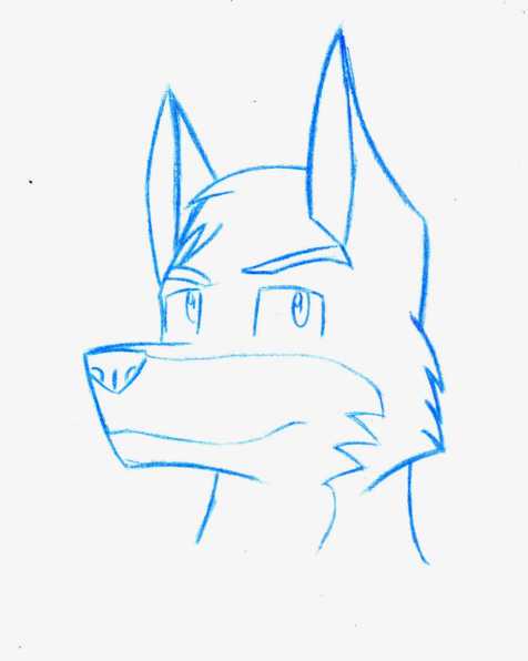476x596 Wolf Sketch By Dreamwolf2013 - Cartoon Wolf Sketch