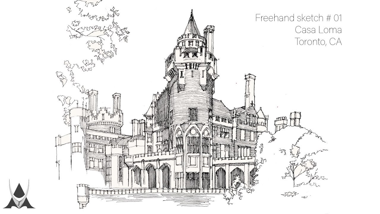 1280x720 Freehand Architectural Sketch - Casa Sketch
