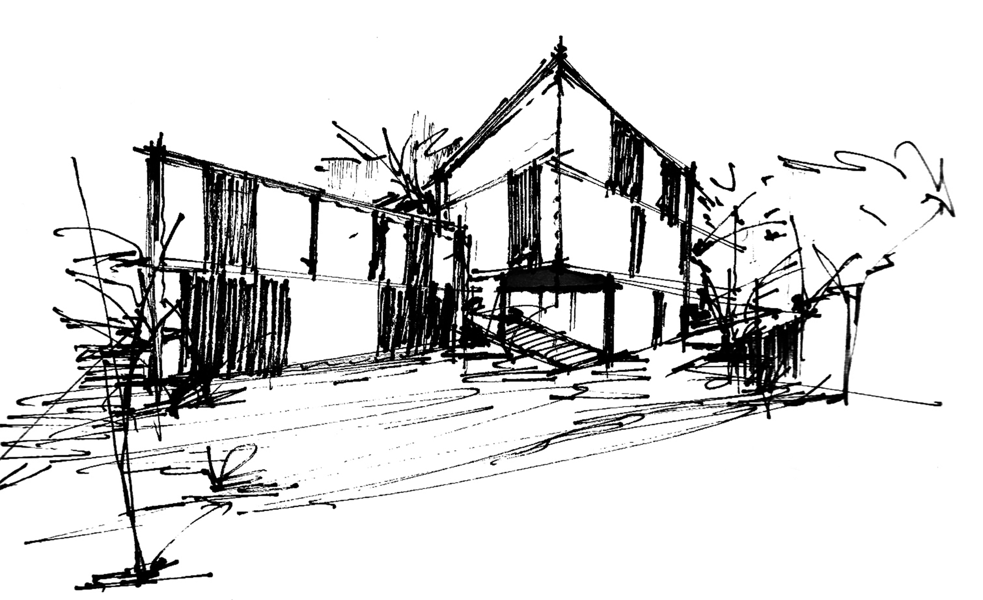 2000x1222 De Casa S Taller Barroso - Casa Sketch