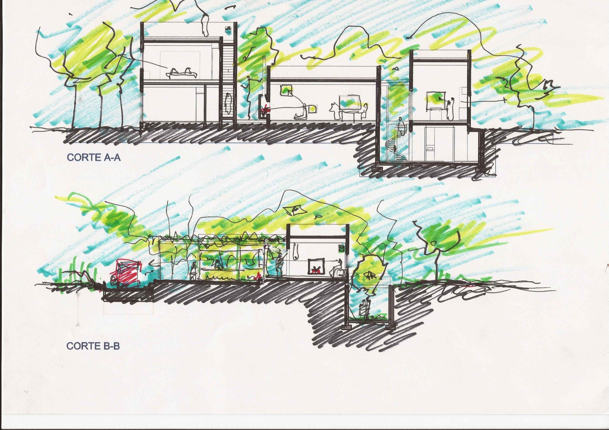 2000x1414 Gallery Of Casa Estudio Botteri Connell - Casa Sketch