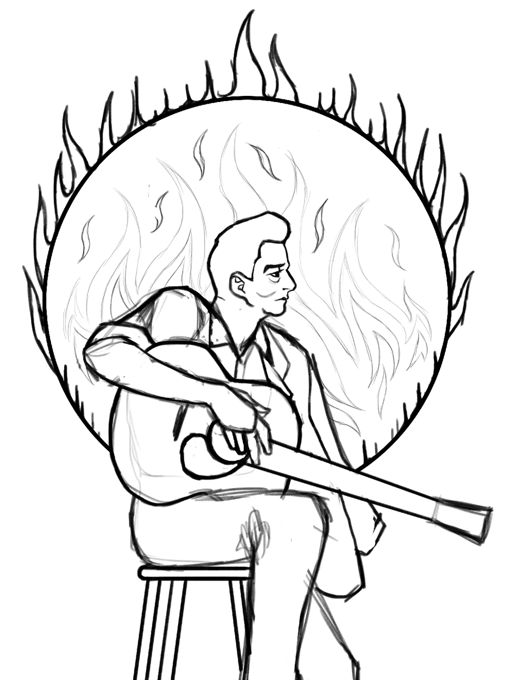 1000x1333 Johnny Cash Brady Kettle - Cash Sketch