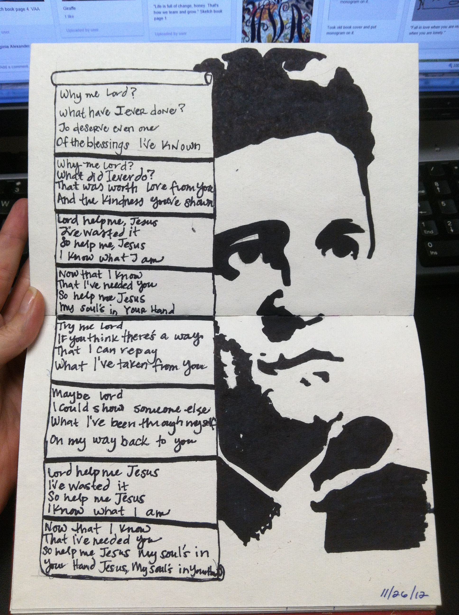 1936x2592 Johnny Cash. Sketch Book - Cash Sketch