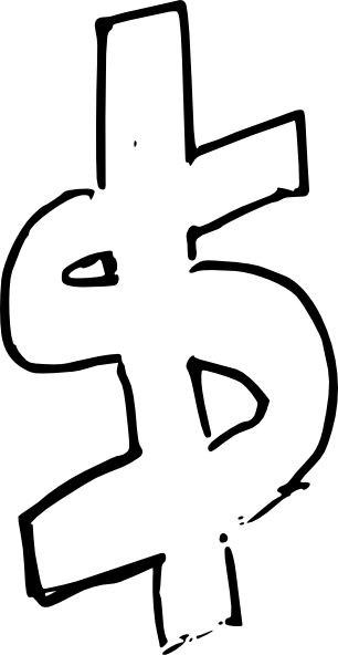 306x592 Dollar Sign Cash Sketch - Cash Sketch