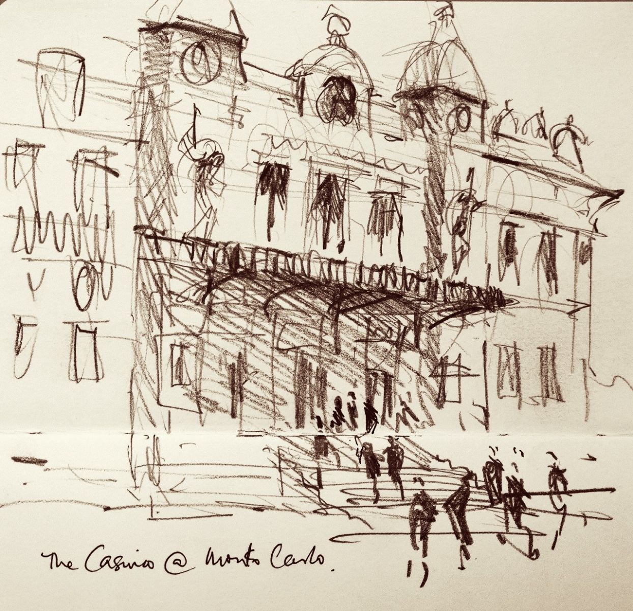 1244x1200 Pencil Sketch Of The Casino - Casino Sketch