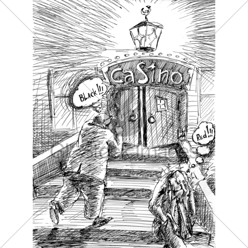 500x500 Casino Entrance Scetch Gl Stock Images - Casino Sketch