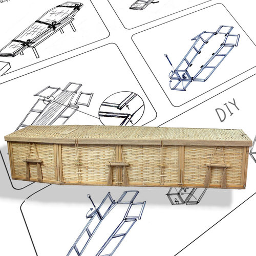 500x500 Diy Assembly Biodegradable 6 Point Coffin For Burial Or Cremation - Casket Sketch