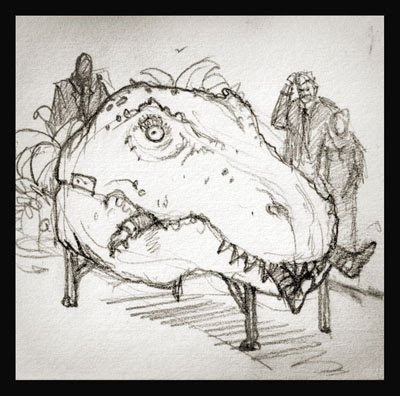 400x396 Gurney Journey Dinotopia Themed Caskets - Casket Sketch