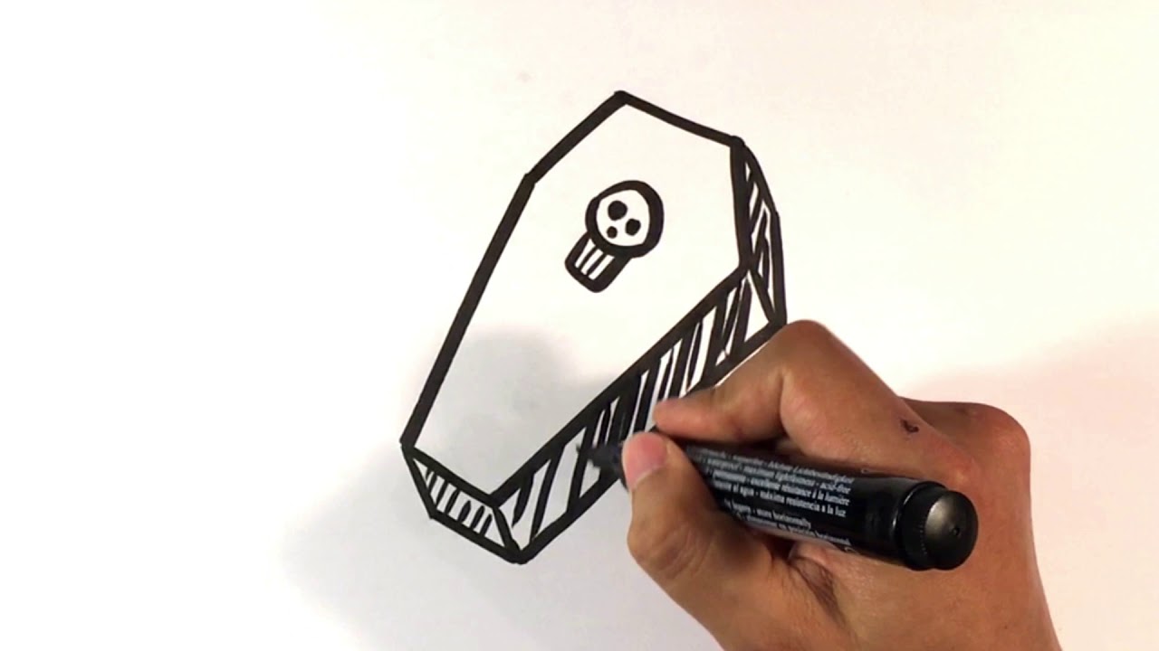 1280x720 How To Draw A Coffin - Casket Sketch