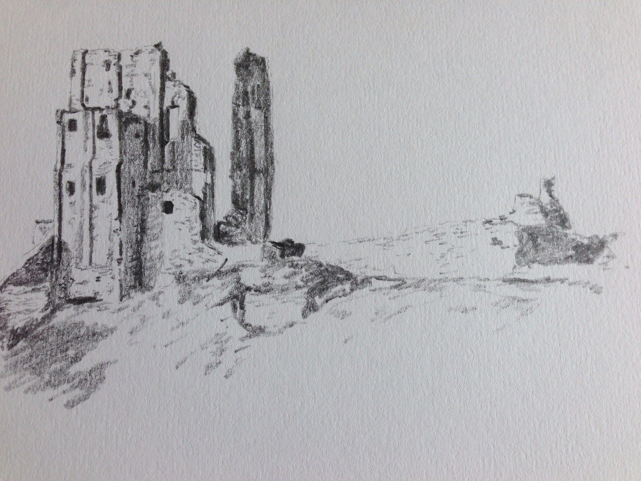 1280x960 Corfe Castle Sketch Pens! Paper! Pencils! - Castle Pencil Sketch