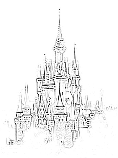 400x533 Disney Cinderella Castle Sketch - Castle Sketch
