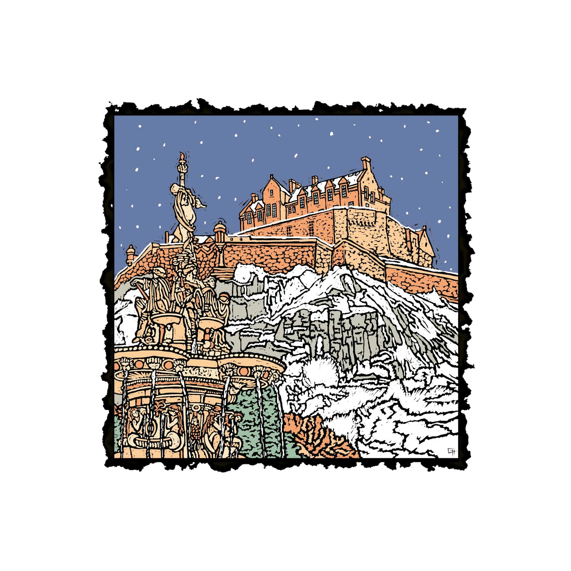 1949x1949 Edinburgh Castle Sketch Pureminted - Castle Sketch