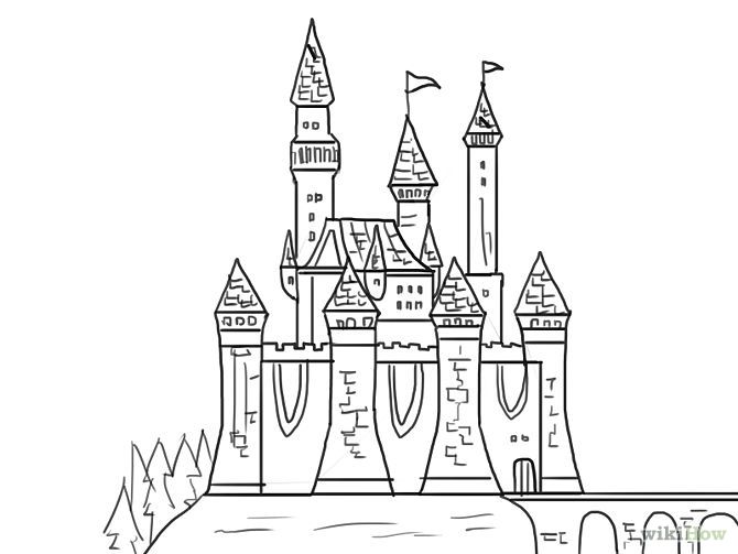 670x503 Neuschwanstein Castle Sketch Inspirational 128 Best How To Draw - Castle Sketch Easy