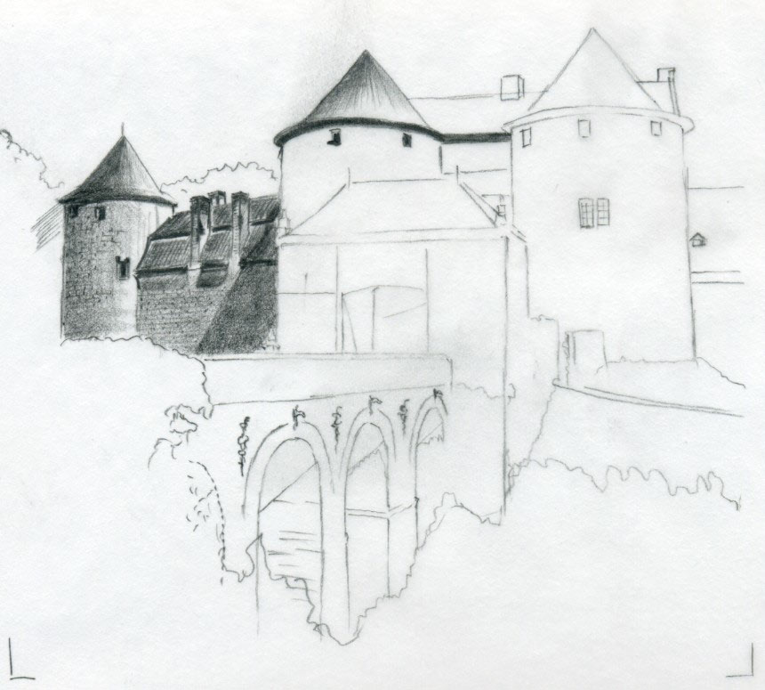 860x775 Castle Drawings For Inspiration And Fun - Castle Sketch Easy