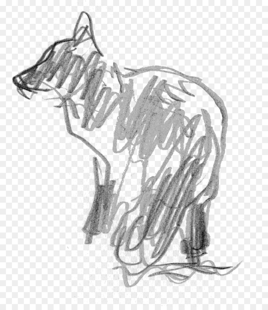 900x1040 Cat Dog Mammal Sketch - Cat And Dog Sketch